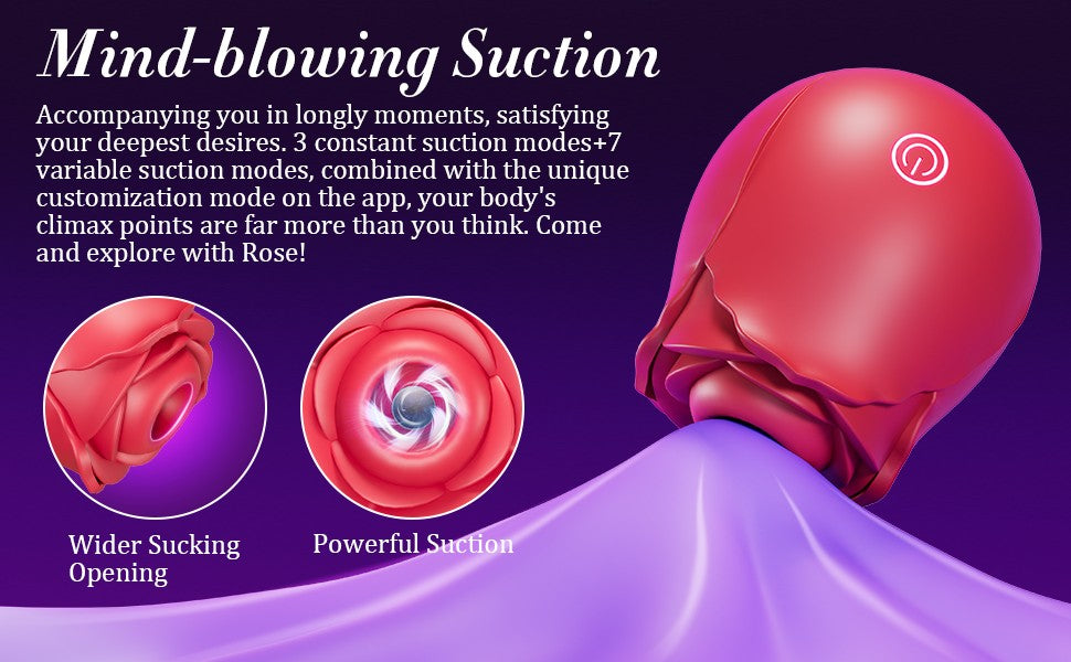 Rose Toy Vibrator Classic Sucking Vibrator 10 frequency Rose Red